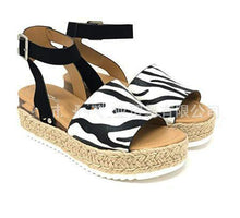 Load image into Gallery viewer, Hemp rope wedge light bottom fish mouth Women Sandals
