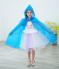 Load image into Gallery viewer, Halloween children&#39;s cloak, Frozen Princess Elsa&#39;s cloak with witch cloak
