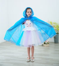 Load image into Gallery viewer, Halloween children&#39;s cloak, Frozen Princess Elsa&#39;s cloak with witch cloak
