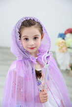 Load image into Gallery viewer, Halloween children&#39;s cloak, Frozen Princess Elsa&#39;s cloak with witch cloak
