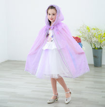 Load image into Gallery viewer, Halloween children&#39;s cloak, Frozen Princess Elsa&#39;s cloak with witch cloak
