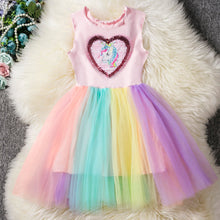 Load image into Gallery viewer, Children&#39;s unicorn princess Dress
