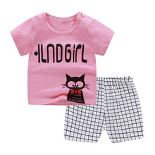 Load image into Gallery viewer, New children&#39;s T-shirt Shorts Suit
