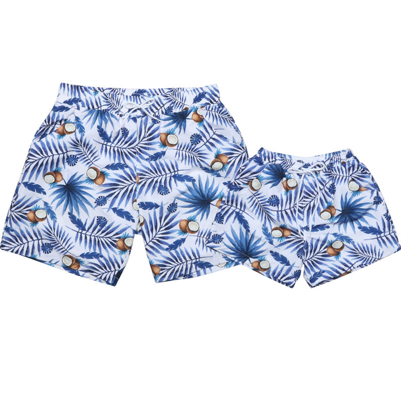 Parent-child swimwear beach pants, male adult middle-aged children's swimwear