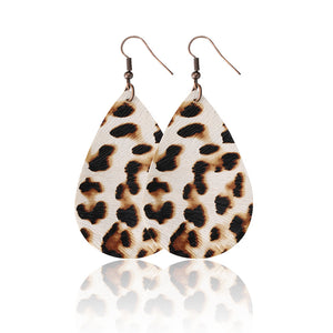 Fashionable leather Earrings, floral lattice drop Earrings