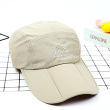 Load image into Gallery viewer, Summer breathable waterproof folding sunshade quick-drying Baseball Cap, outdoor travel mountaineering sunscreen Cap
