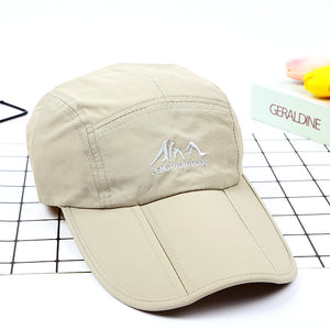 Summer breathable waterproof folding sunshade quick-drying Baseball Cap, outdoor travel mountaineering sunscreen Cap