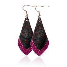 Load image into Gallery viewer, Popular leather Earrings, Leopard-print leather Earrings
