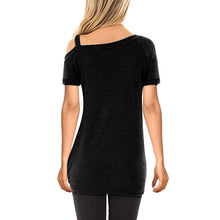 Load image into Gallery viewer, Twisted T-shirt short sleeve strapless Tops
