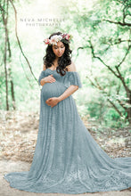 Load image into Gallery viewer, Lace pregnant women trailing short-sleeved Dress
