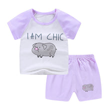 Load image into Gallery viewer, New children&#39;s T-shirt Shorts Suit
