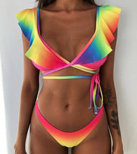 Load image into Gallery viewer, New split printed Bikini Swimsuit
