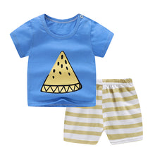 Load image into Gallery viewer, New children&#39;s T-shirt Shorts Suit
