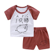 Load image into Gallery viewer, New children&#39;s T-shirt Shorts Suit
