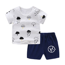 Load image into Gallery viewer, New children&#39;s T-shirt Shorts Suit
