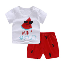 Load image into Gallery viewer, New children&#39;s T-shirt Shorts Suit
