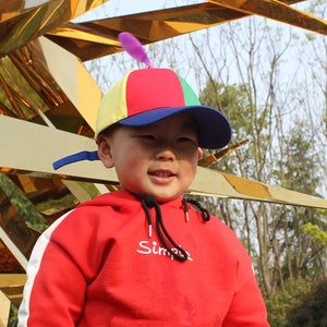 Propeller rotating bamboo dragonfly rainbow color matching Children Baseball Cap, Adult Baseball Cap