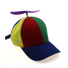 Load image into Gallery viewer, Propeller rotating bamboo dragonfly rainbow color matching Children Baseball Cap, Adult Baseball Cap
