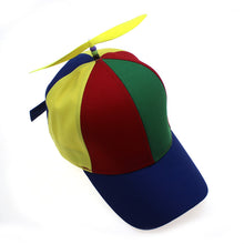 Load image into Gallery viewer, Propeller rotating bamboo dragonfly rainbow color matching Children Baseball Cap, Adult Baseball Cap
