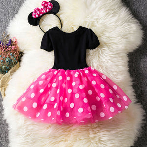 Girls' Polka Dot Mesh Dress