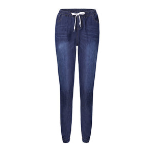 Ladies' Lace-up Washed Feet Lantern Jeans, Trousers, Shorts.