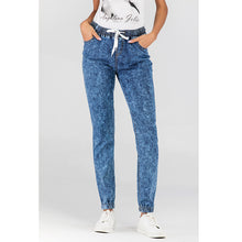 Load image into Gallery viewer, Ladies&#39; Lace-up Washed Feet Lantern Jeans, Trousers, Shorts.
