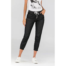 Load image into Gallery viewer, Ladies&#39; Lace-up Washed Feet Lantern Jeans, Trousers, Shorts.
