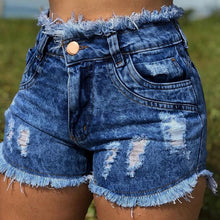 Load image into Gallery viewer, Sexy denim Shorts with ripped holes
