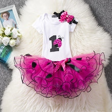 Load image into Gallery viewer, Baby girl mesh short sleeve short skirt
