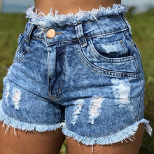 Load image into Gallery viewer, Sexy denim Shorts with ripped holes
