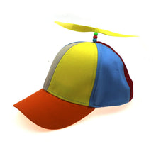 Load image into Gallery viewer, Propeller rotating bamboo dragonfly rainbow color matching Children Baseball Cap, Adult Baseball Cap
