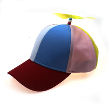 Load image into Gallery viewer, Propeller rotating bamboo dragonfly rainbow color matching Children Baseball Cap, Adult Baseball Cap
