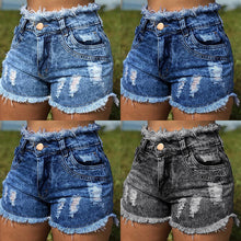 Load image into Gallery viewer, Sexy denim Shorts with ripped holes
