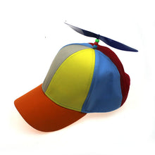 Load image into Gallery viewer, Propeller rotating bamboo dragonfly rainbow color matching Children Baseball Cap, Adult Baseball Cap
