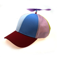 Load image into Gallery viewer, Propeller rotating bamboo dragonfly rainbow color matching Children Baseball Cap, Adult Baseball Cap
