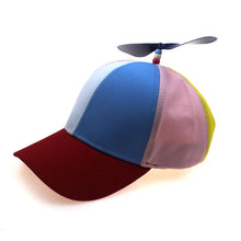 Load image into Gallery viewer, Propeller rotating bamboo dragonfly rainbow color matching Children Baseball Cap, Adult Baseball Cap
