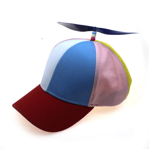 Propeller rotating bamboo dragonfly rainbow color matching Children Baseball Cap, Adult Baseball Cap