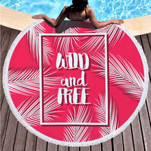 Load image into Gallery viewer, Round beach towel, microfiber beach towel, coral velvet beach towel
