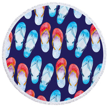 Load image into Gallery viewer, Round beach towel, microfiber beach towel, coral velvet beach towel
