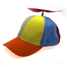 Load image into Gallery viewer, Propeller rotating bamboo dragonfly rainbow color matching Children Baseball Cap, Adult Baseball Cap
