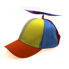 Load image into Gallery viewer, Propeller rotating bamboo dragonfly rainbow color matching Children Baseball Cap, Adult Baseball Cap
