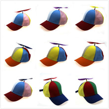 Load image into Gallery viewer, Propeller rotating bamboo dragonfly rainbow color matching Children Baseball Cap, Adult Baseball Cap
