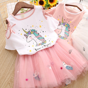 Children's cartoon short-sleeved T-shirt princess Dress