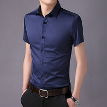 Load image into Gallery viewer, Summer men&#39;s short-sleeved Shirt, men&#39;s slim solid color Shirt
