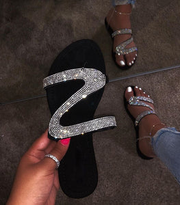 Rhinestone Slippers, Sandals