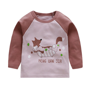 Children's cotton long sleeve T-shirt