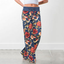 Load image into Gallery viewer, Lace-up casual Trousers, loose lace-up camouflage printed Pants
