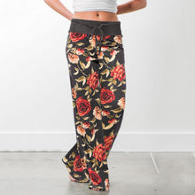 Load image into Gallery viewer, Lace-up casual Trousers, loose lace-up camouflage printed Pants
