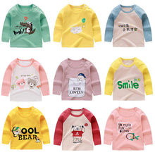 Load image into Gallery viewer, Children&#39;s long-sleeved T-shirt,  cotton baby T-shirt
