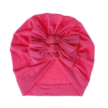 Load image into Gallery viewer, Soft knitted fabric pleated bow Baby Hat
